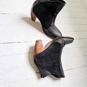 8.5 half leather half suede boots